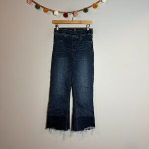 Spanx raw hem flare pull on jeans